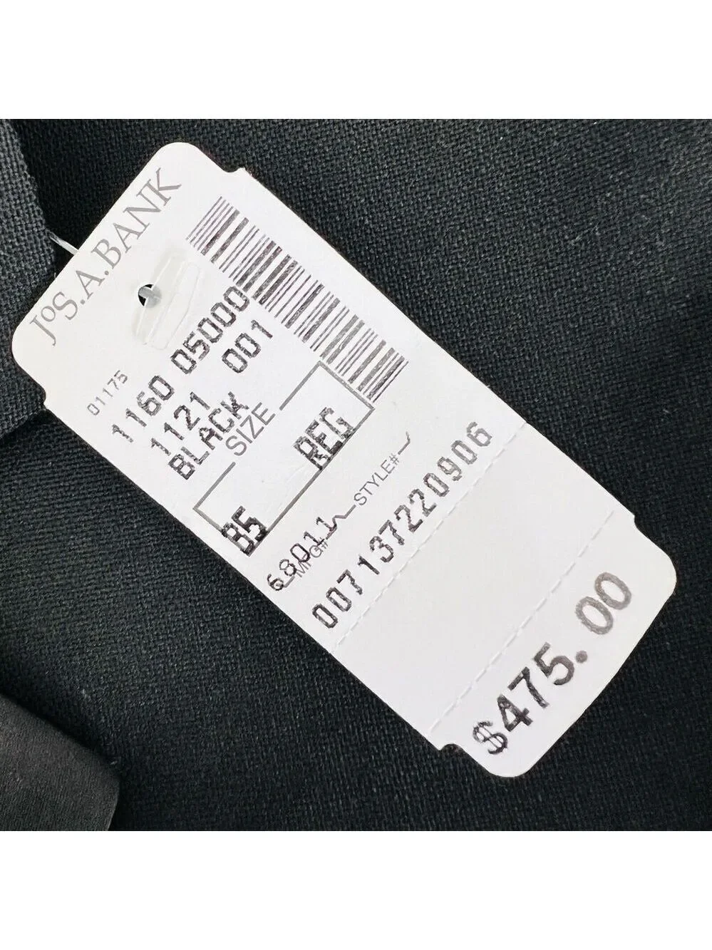 NWT Jos A Bank Black 100% Wool & Satin Trim Tuxedo Jacket Retail $475 ~ Mens 35R